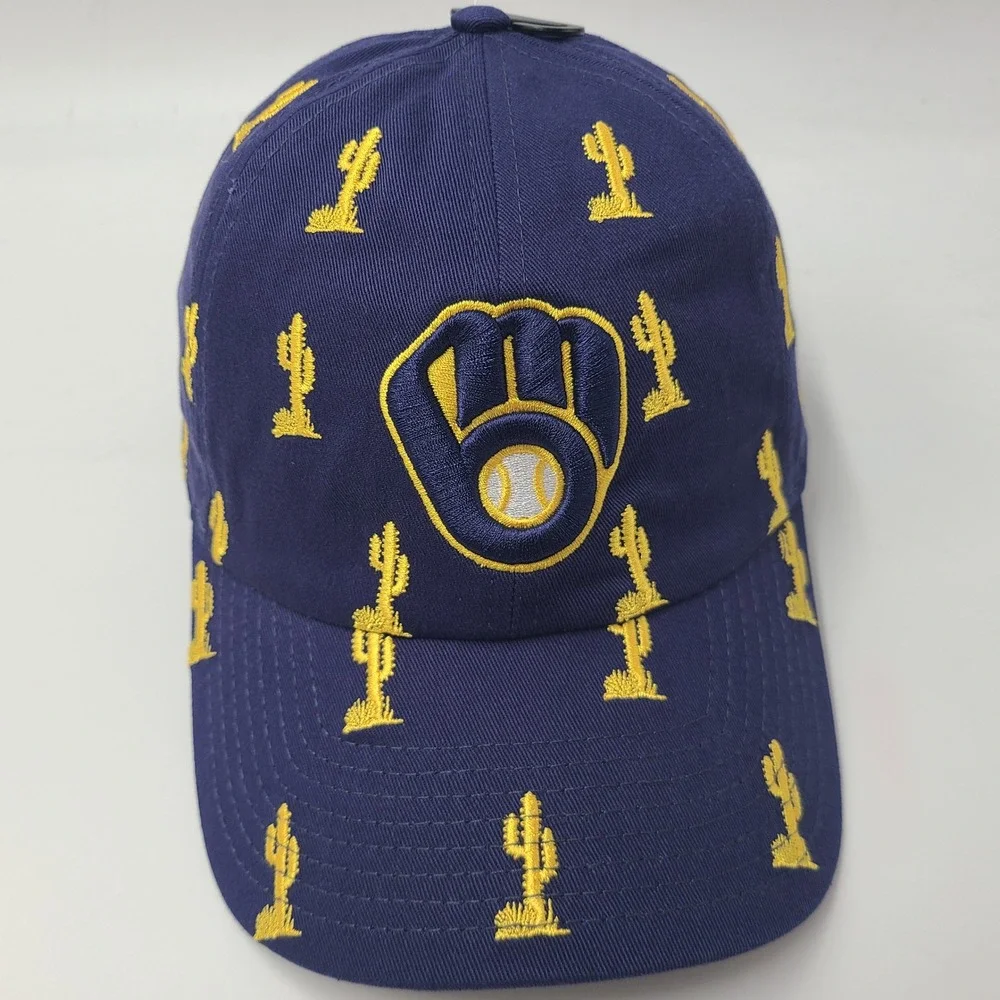 Milwaukee Brewers Hat Strapback New Era Blue Yellow MLB Spring Training Cactus